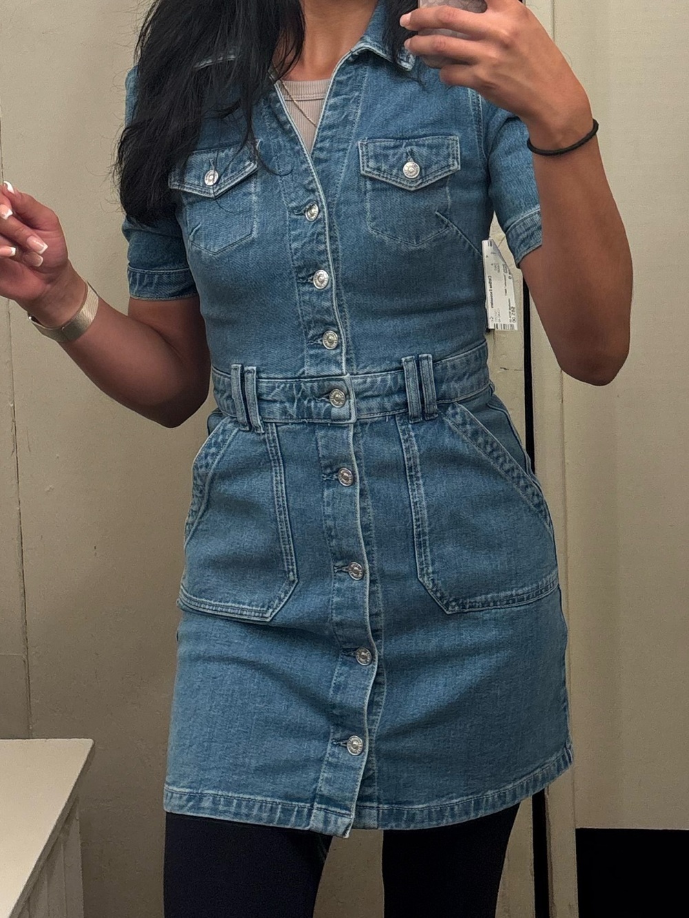 PAIGE Structured Denim Dress